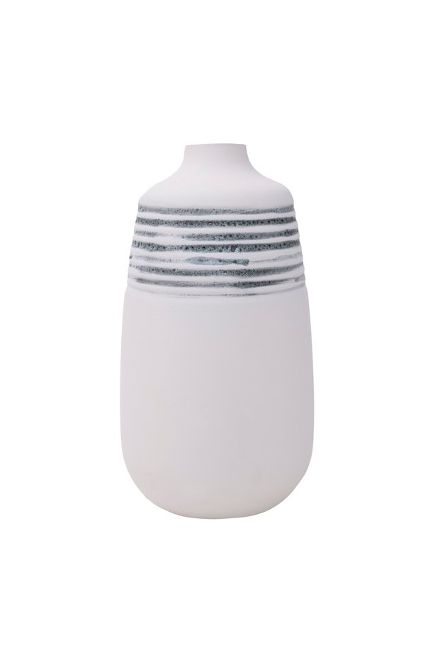 Line Patterned Ceramic Vase (36X20 cm)
