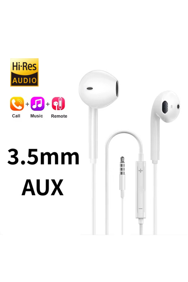 3.5mm Type C Wired Earphones For in-ear iPhone 17 16 15 Max Xiaomi 14 13 12 11 Pro 3.5mm Headphone H