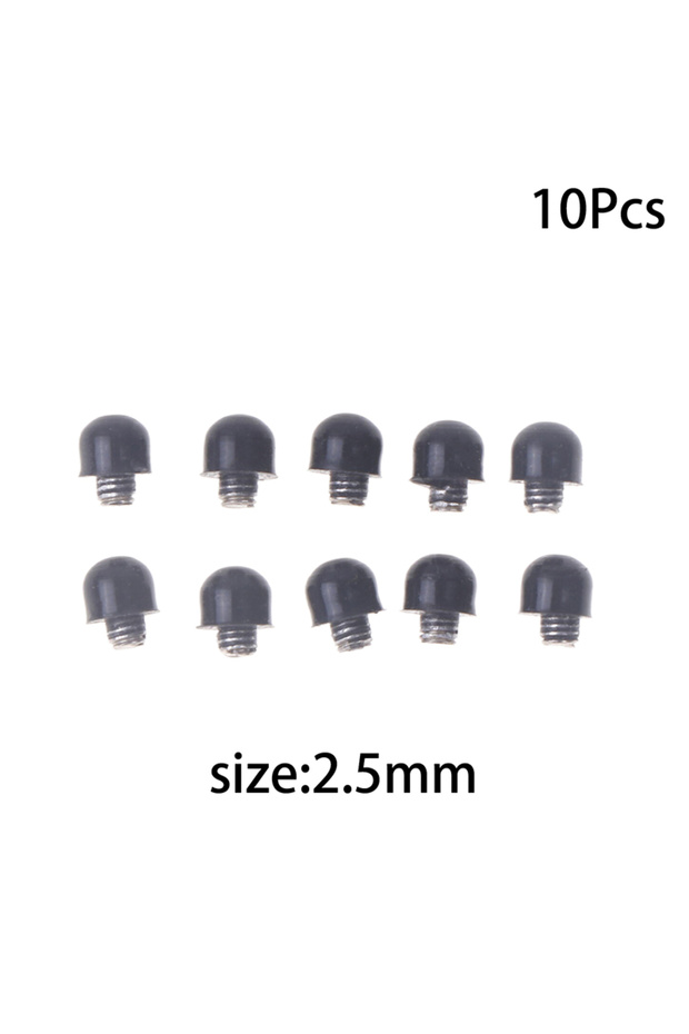 2.5mm Black 10Pcs 2.5mm Or 3.0mm Replacement Screw Bumper Hair Scissors Barber Shears Stopper High Q