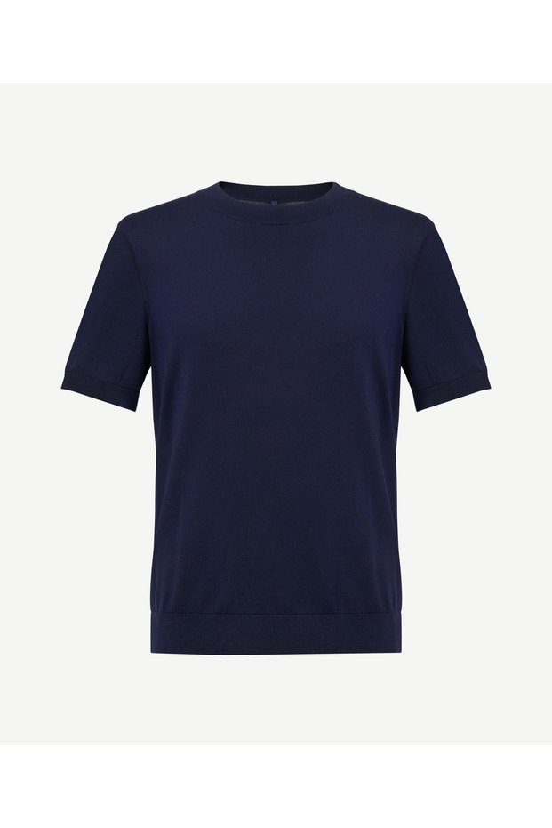 Regular Crew Neck Short Sleeve Sweater