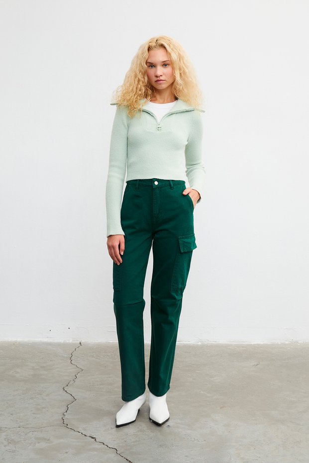 High waist carpenter pantolon