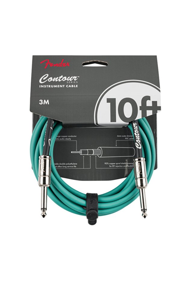 0990571146 Contour Series Sherwood Green Instrument Cable (3 m) | Green Color Option, Sturdy Connectors, and Durable Cable