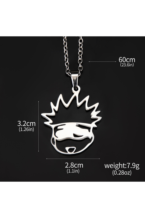 N01079-03 Anime Jujutsu Kaisen Stainless Steel Necklace Itadori Yuji Fushiguro Megumi Cartoon Metal
