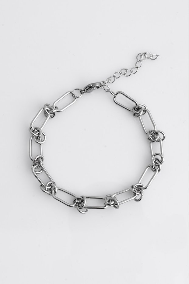 316L Steel Bond Paperclip Chain Men's Bracelet