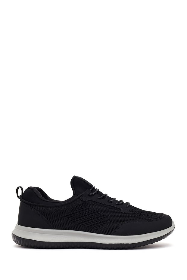 Zero Men's Black Lace-Up Fabric Sneaker 26SFD69046F