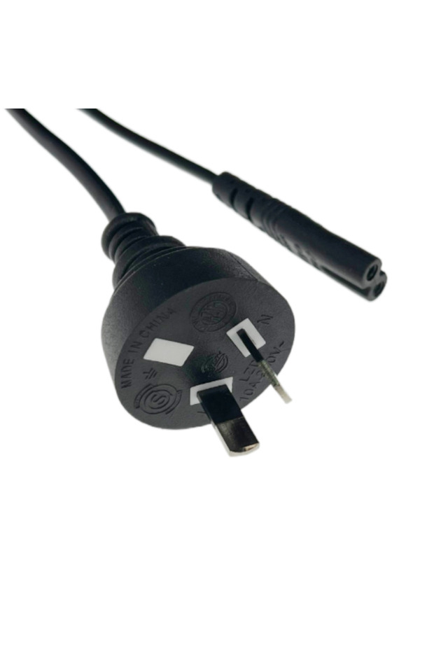 black AU Australia IEC C7 Power Cable 1.2m Figure 8 Power Extension Cord For Battery Charger Sony PS