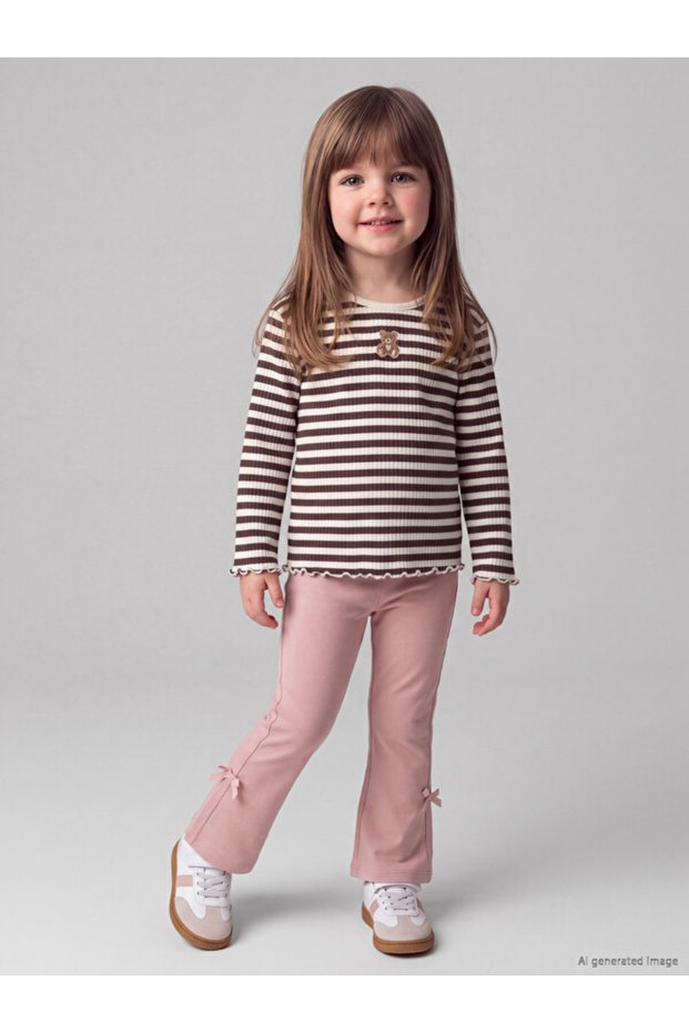I Bow Detailed Spanish Leggings for Baby Girls from Freezen Store