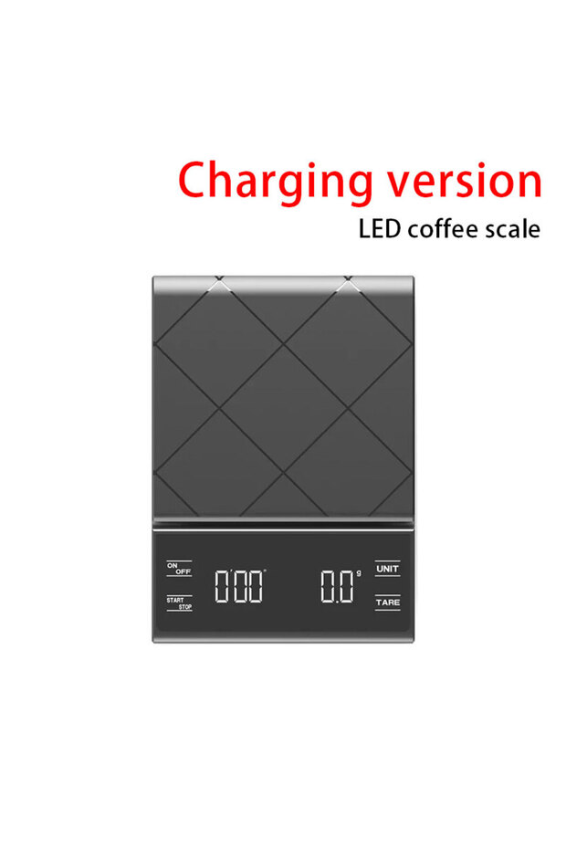 Charging version USB Charging Kitchen Coffee Scale with Timer LED Digital oz/Ib/g Electronic Scale H