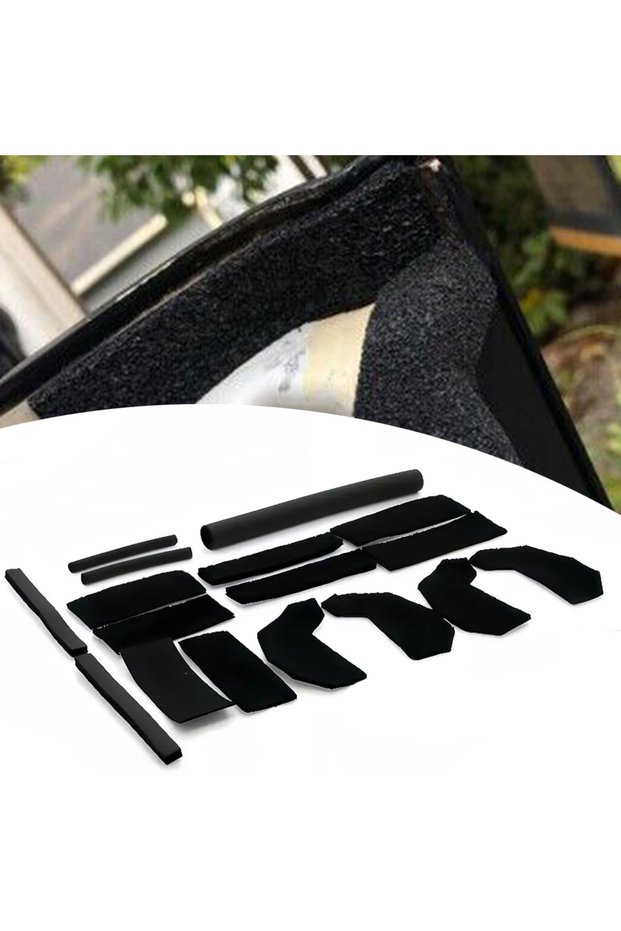 black Roof Leak Repair Kit Hard Top Seal Leak Repair Kit Foam Blocker Sealing Repair Set For Jeep Wr