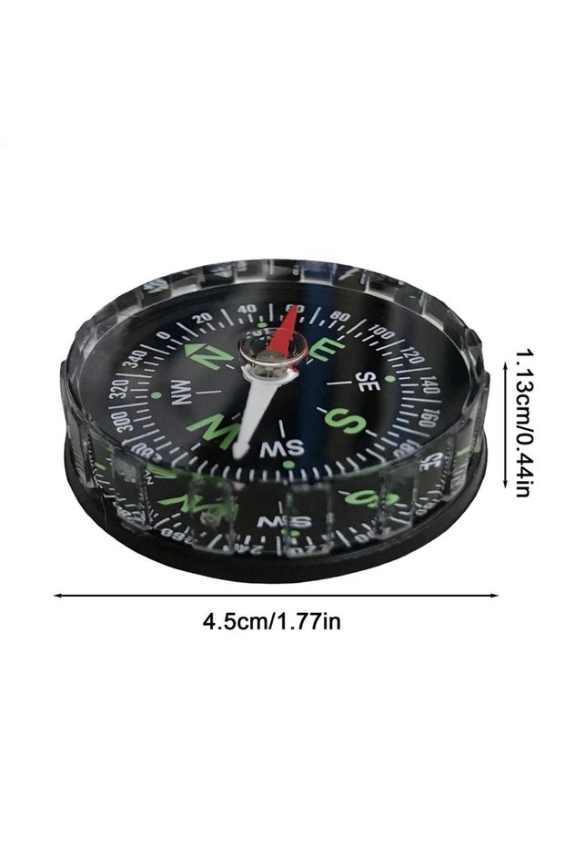 Black New Waterproof Hiking Compass, Multifunctional Sighting Navigation For Survival Traveling, Mou