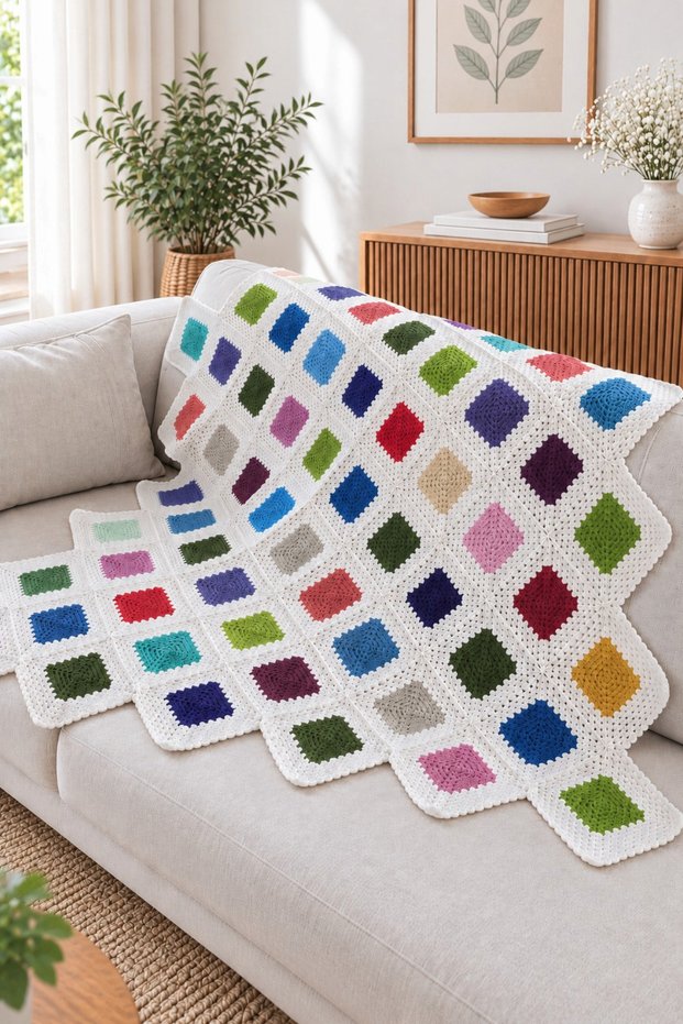 Boxs - Hand Knitted Sofa Shawl & Knee Blanket & TV Blanket
