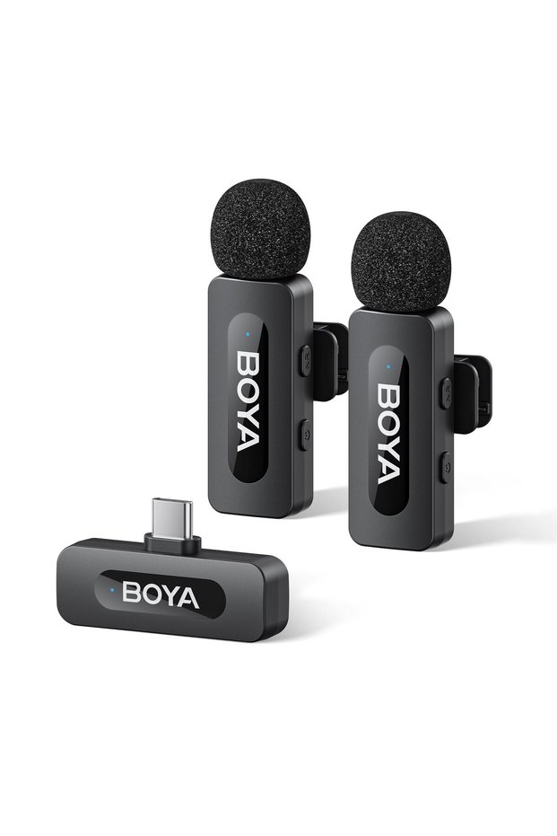 ميكروفون لافالير لاسلكي BOYA BY-V20 V2.0 لأجهزة آيفون/أندرويد