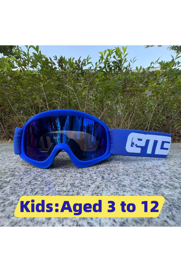 Blue ETB Children's Skiing Glasses, suitable for skiing, skating, wind protection, cycling. Suitable