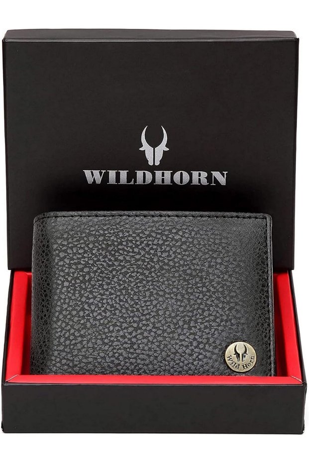 محفظة رجالية هندية سوداء (WH2052 BLACK MAT)
