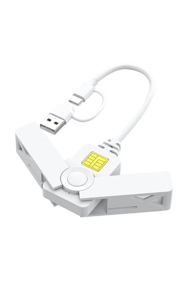 قارئ بطاقات ذكية USB A + USB C، محول بطاقات متعددة الرقائق من النوع C العسكري لبطاقات الهوية الحكومية