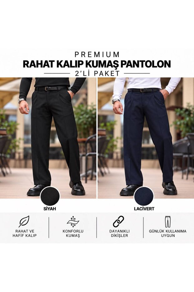 Comfortable Fit Old Money Fabric Trousers