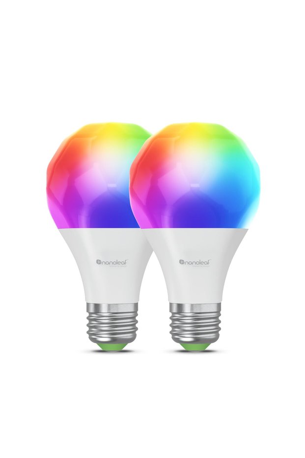 مجموعة من مصباحين ذكيين LED بتقنية واي فاي E27 من ماتر إسينشالز، إضاءة ذكية RGBW مع جدول زمني قابل للتخصيص