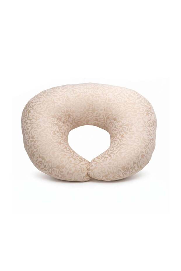 Soft Material Breastfeeding Support Pillow, Beige with Patterns