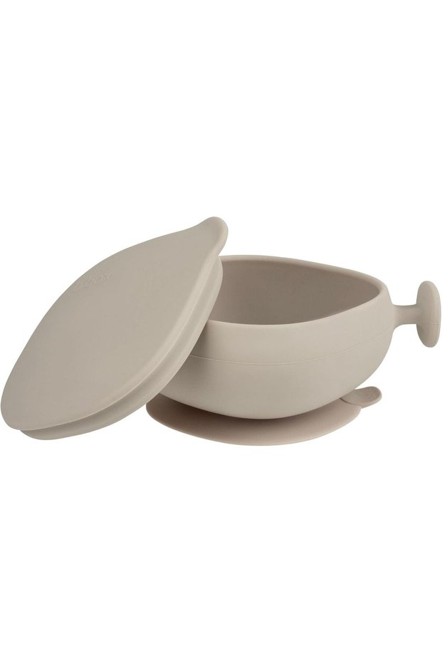 Baby Bowl with Suction Cup + Lid | Solid Suction Base | Single Handle for Maximum Stability | 100% P