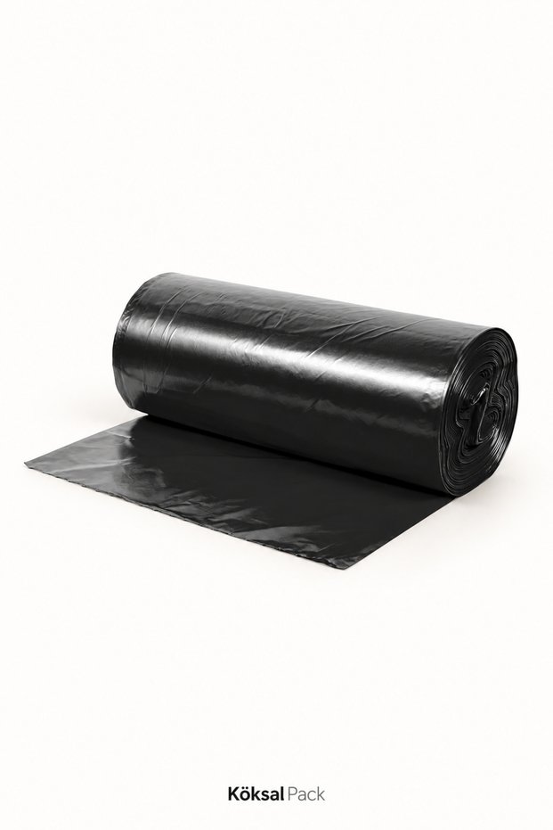 Jumbo Size Black Garbage Bag 80X110 cm 5 Rolls 50 Pieces