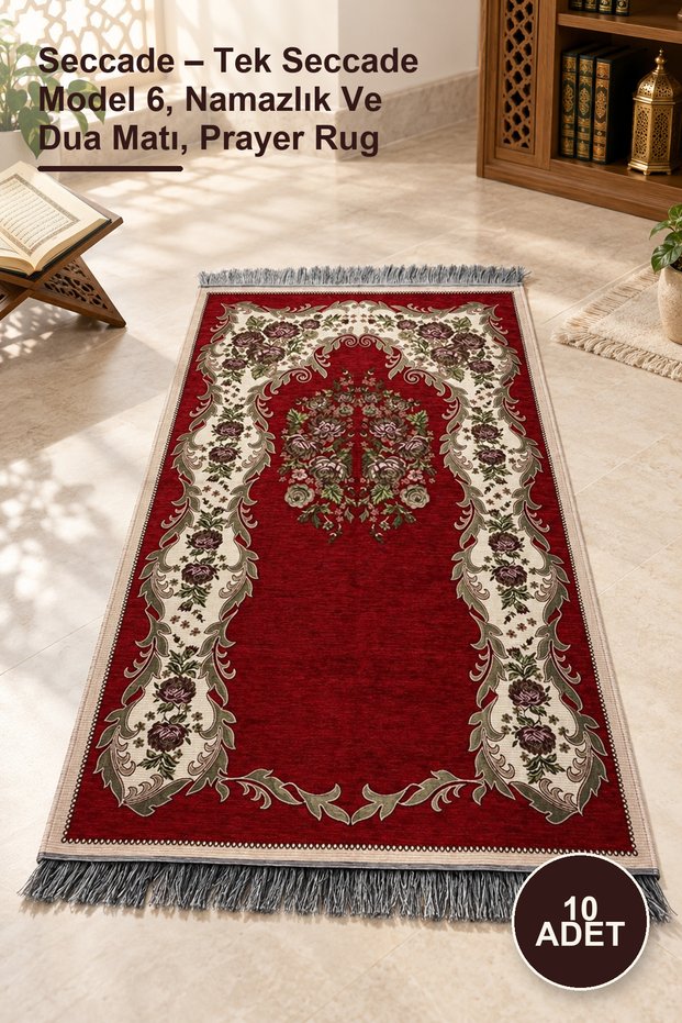 10 Pieces of Prayer Mats – Single Prayer Rug Model 6, Prayer Mat and Prayer Mat, Prayer Rug