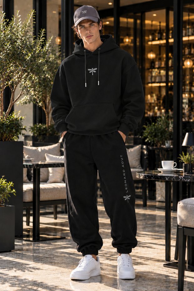Tasarım Yusufcuk Detailed Hooded Shardonlu Sweet-Sweatpants Premium Set