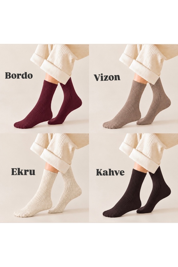 4' Pair of Women's Socks for All Seasons, Cotton Socks