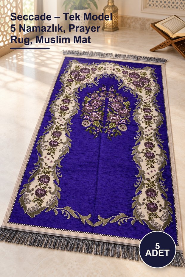 5 Prayer Mats – Single Model 5 Prayer Mats, Prayer Rug, Muslim Mat