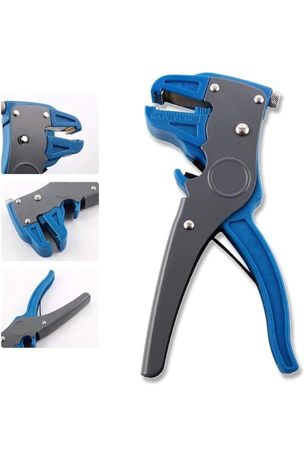 Wire Stripper, 2-in-1 Automatic Cutter and Stripper Tool, Adjustable 10-24 AWG Solid Strand