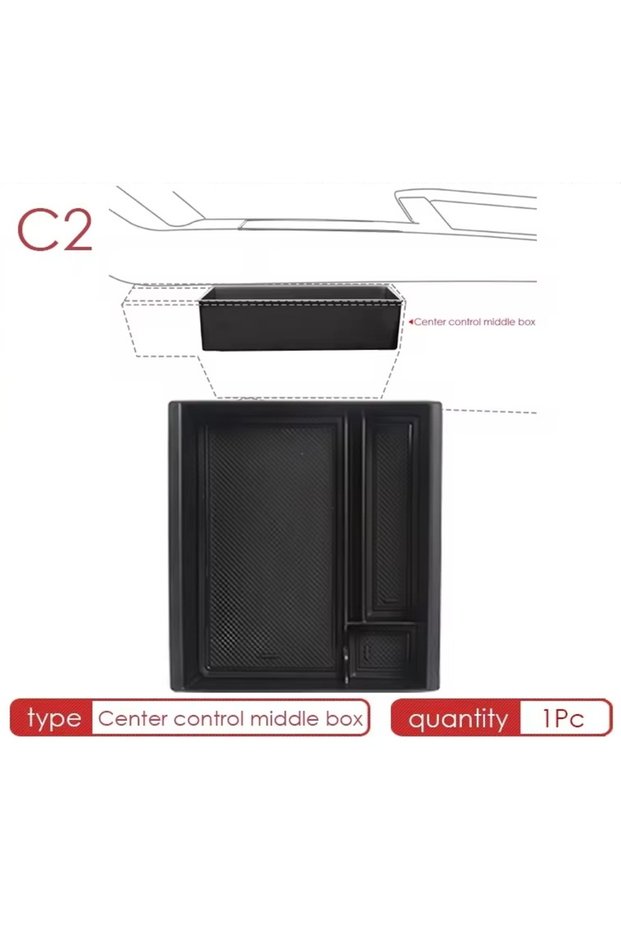 center middle box For Tesla Model 3 Highland 2025 Center Console Armrest Storage Box Tray Hidden Cup