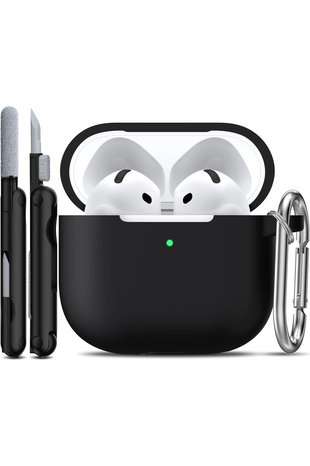 غطاء سيليكون ناعم لسماعات AirPods 5 و AirPods 4 - أسود