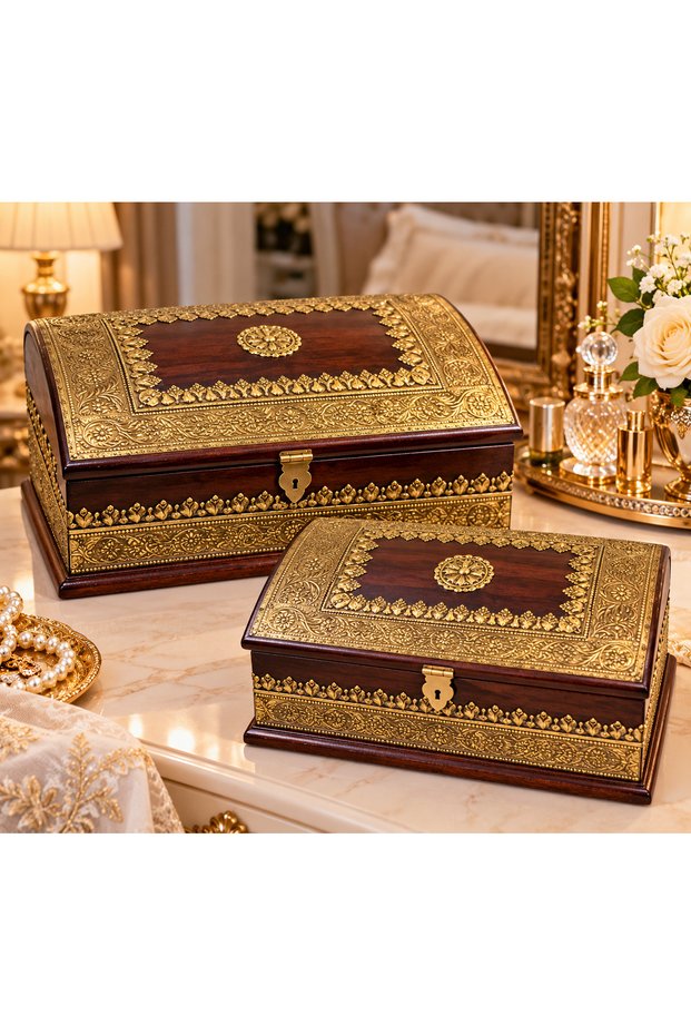 Special Design Fir Tree Multi-Purpose Decorative Jewelry Box Set of 2