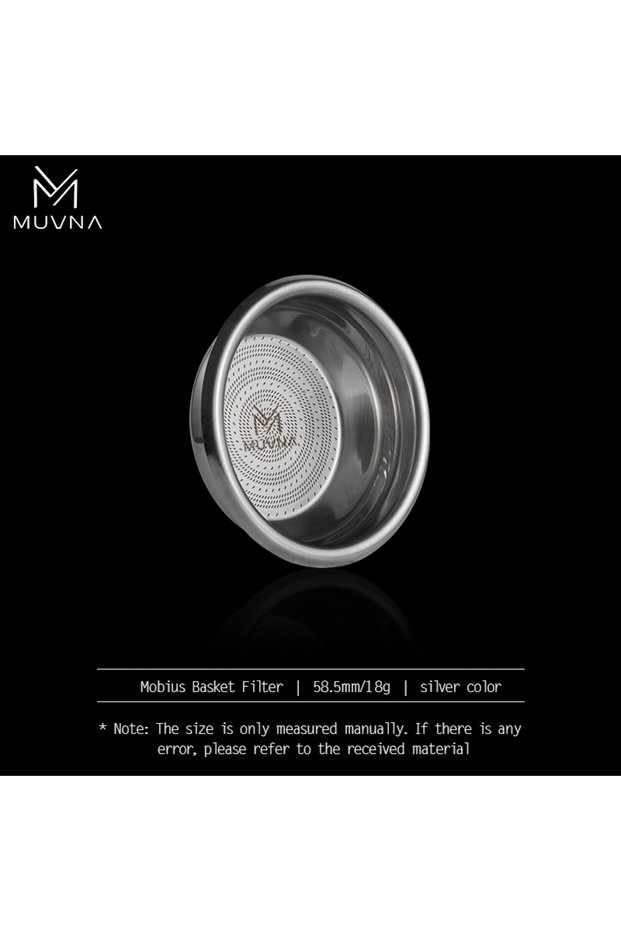 58mm 18g Silver MUVNA Precision High Extraction Mobius Espresso Basket Filter, Micro Sieve Filter Ba
