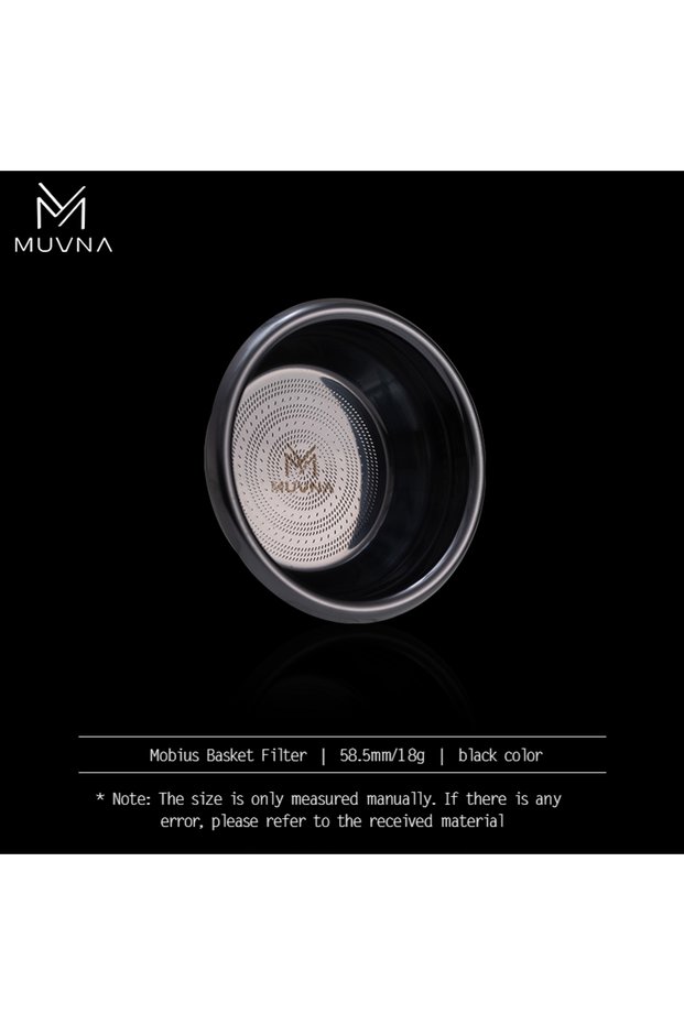 58mm 18g Black MUVNA Precision High Extraction Mobius Espresso Basket Filter, Micro Sieve Filter Bas