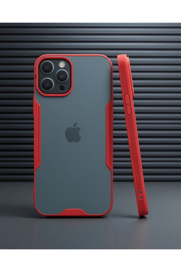Apple iPhone 12 Pro Max Case Platinum Silicone - Red