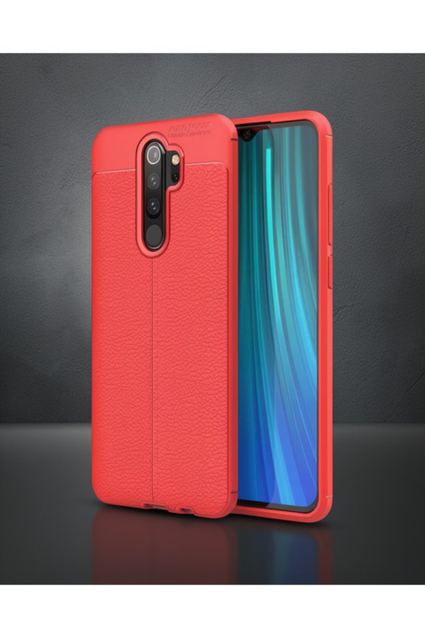 غطاء هاتف Xiaomi Redmi Note 8 Pro بتركيز تلقائي - أحمر