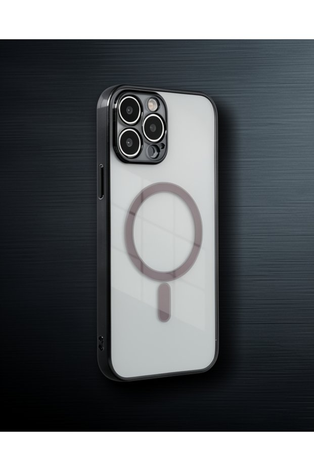 Apple iPhone 13 Pro Max Case Magneticsafe Laser Silicone - Black