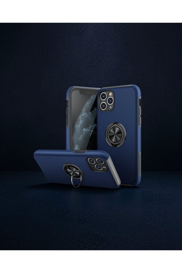 Apple iPhone 11 Pro Max Case Elite Ring Cover - Navy Blue