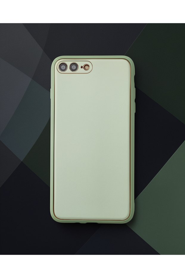 Apple iPhone 7 Plus Case Coco Leather Silicone Cover - Light Green