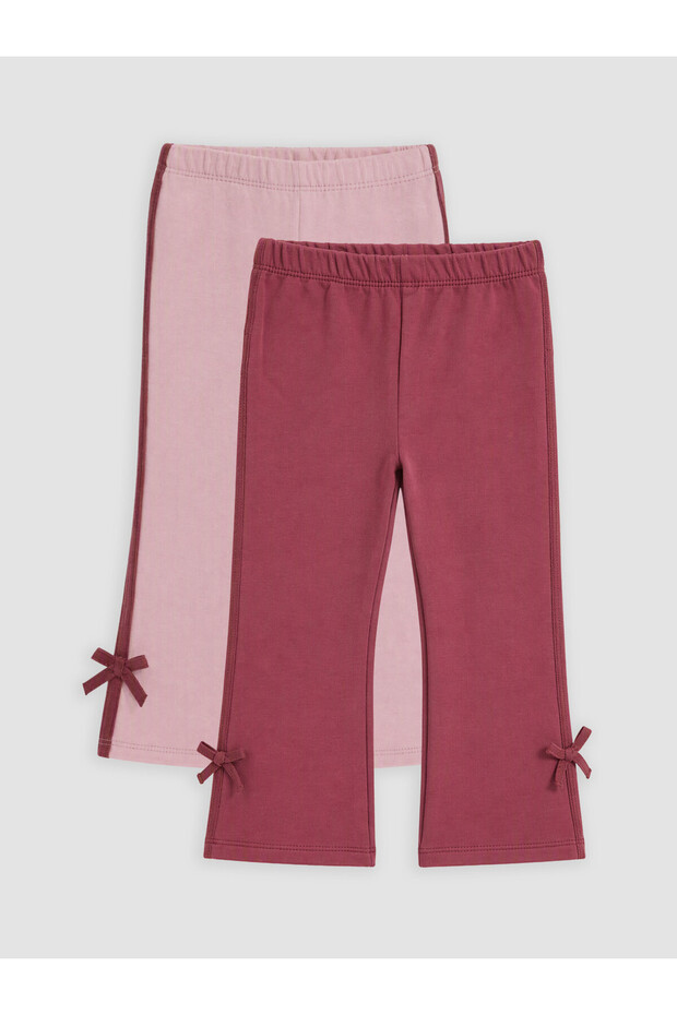 Quality Pieces from Çelebi Store Baby Girl Spanish Leggings with Bow 2-Pack