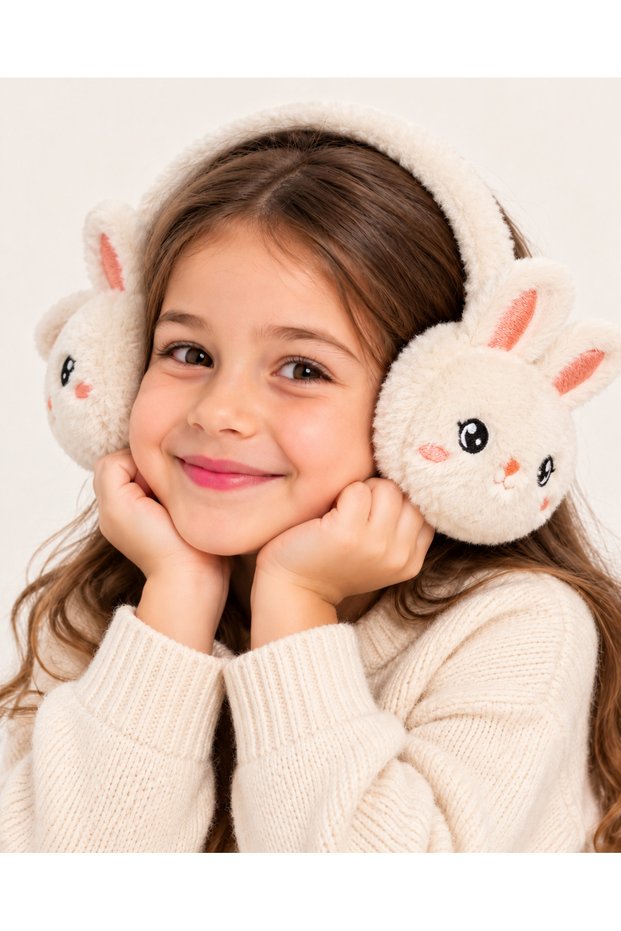 Plush Children's Headphones with Rabbit Figure 5–9 Years Old