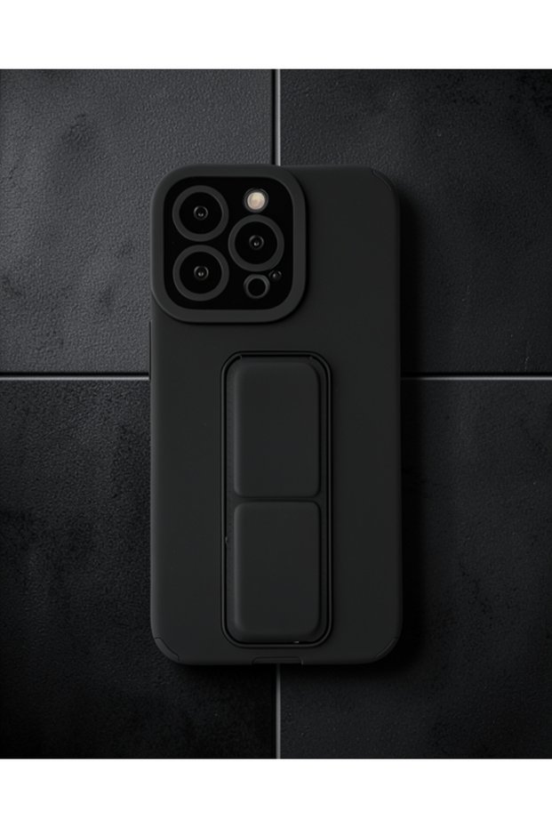 Apple iPhone 13 Pro Max Case with Mega Stand Silicone - Black