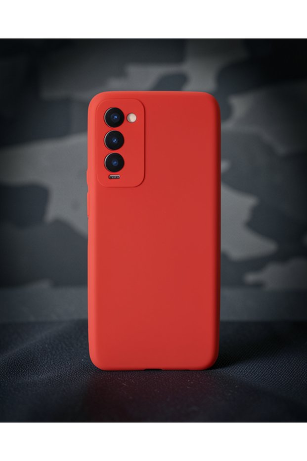 Tecno camon 18 case first silicone - red