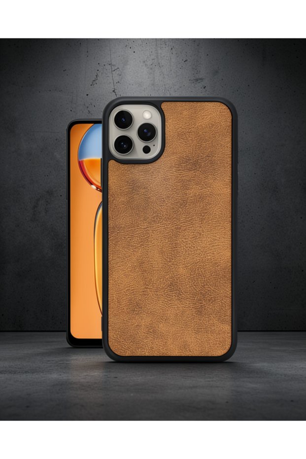 Apple iPhone 15 Pro Case Aras Leather Cover - Tan