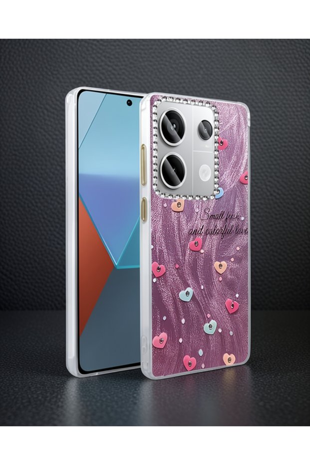 غطاء حماية لهاتف Xiaomi Redmi Note 13 Pro 4g بنمط مرآة - نمط 8