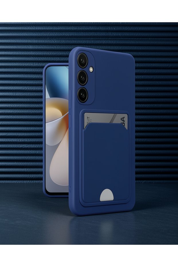 Samsung Galaxy A26 Case Kelvin Silicone with Business Card - Navy Blue
