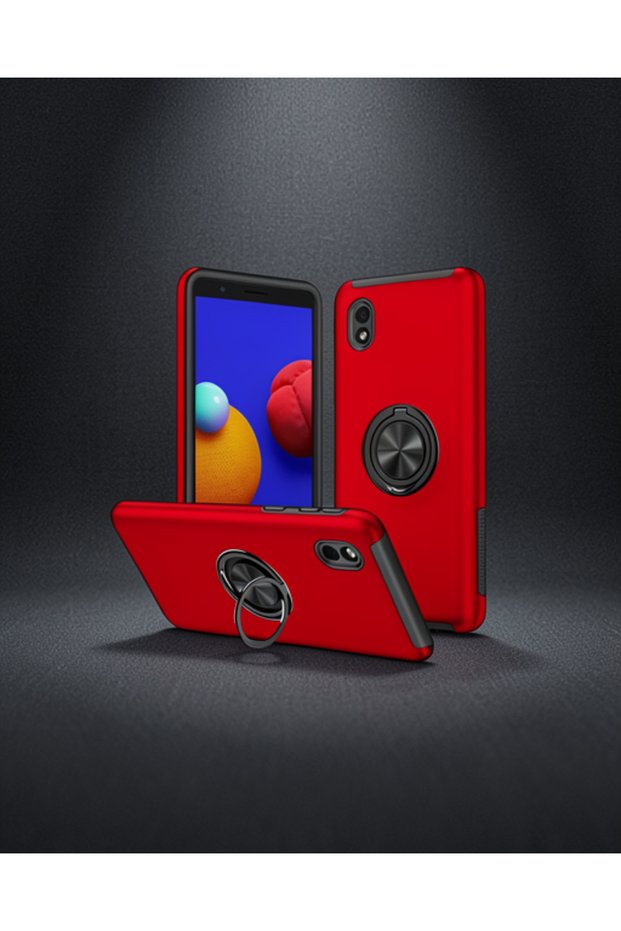 Samsung Galaxy A01 Core Case Elite Ring Cover - Red