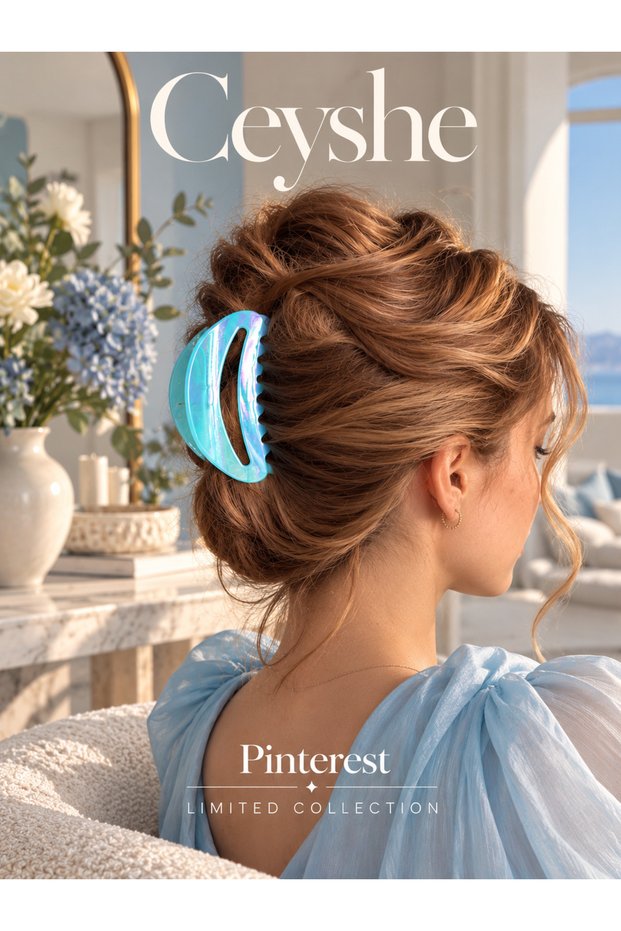 Hologram Colorful Large Clamp Design Buckle | Colorful Hair Clip