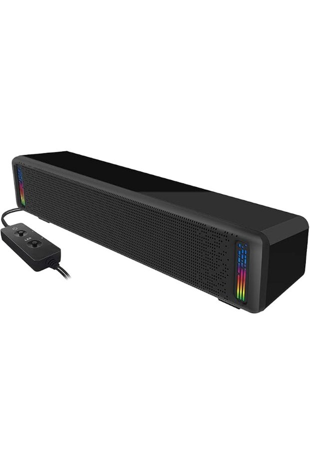 مكبر صوت كمبيوتر USB، موديل YM-R30، نظام صوتي ثنائي القناة، قوة 6 واط، لون أسود، تصميم عصري، ضمان لمدة 6 أشهر.