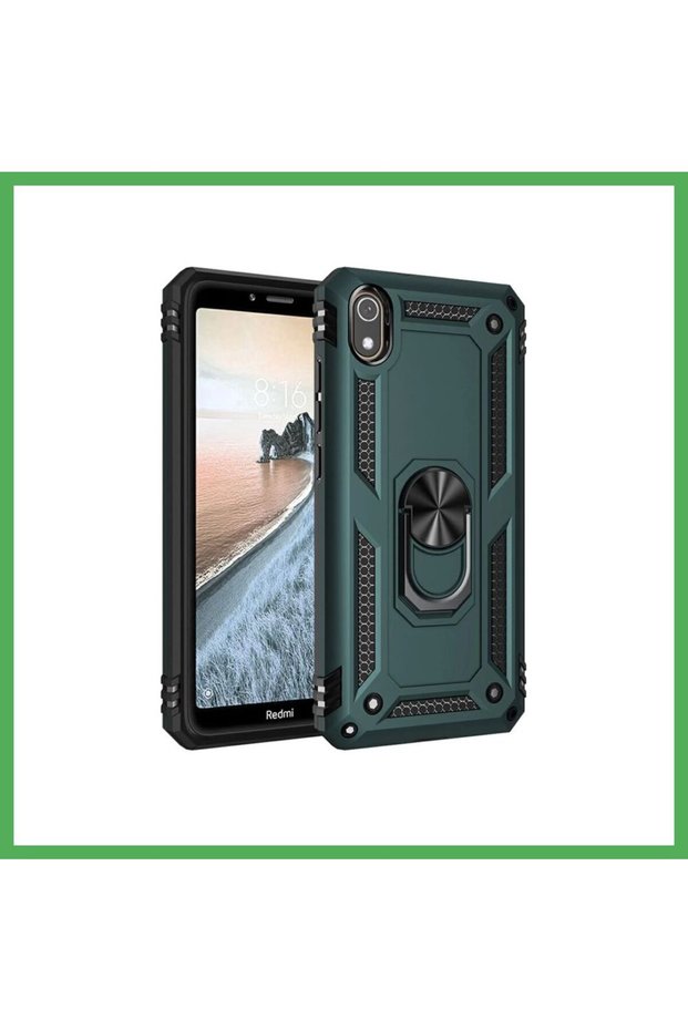 Redmi 7A Compatible Case Sofia Ring Silicone Cover - Green Bezoss